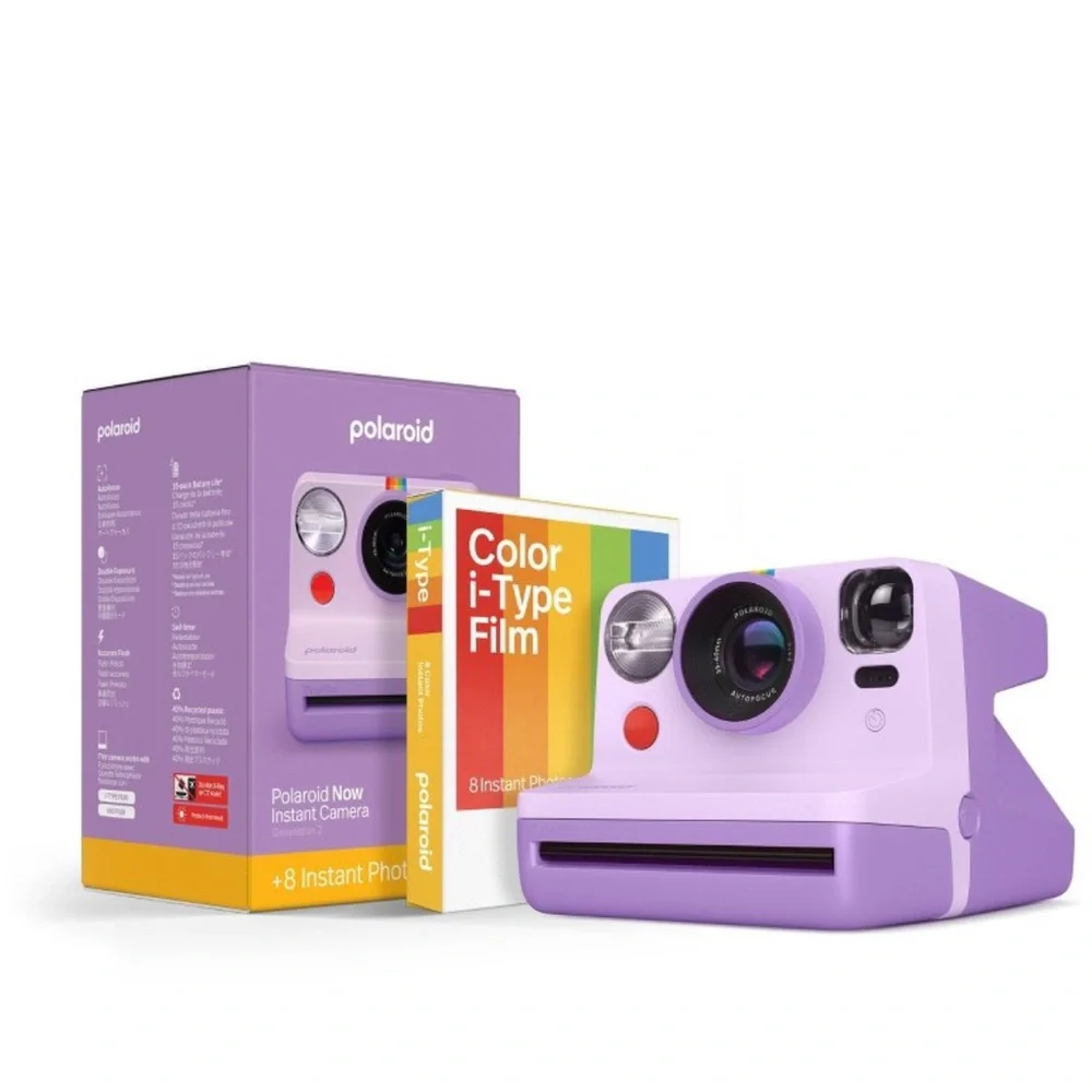Polaroid Now Instant Camera with Film - Purple